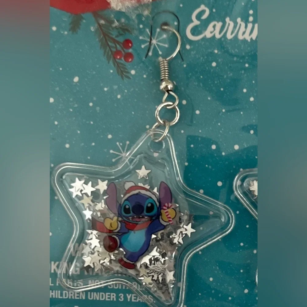 NWT Disney the nightmare before Christmas light up necklace earrings set